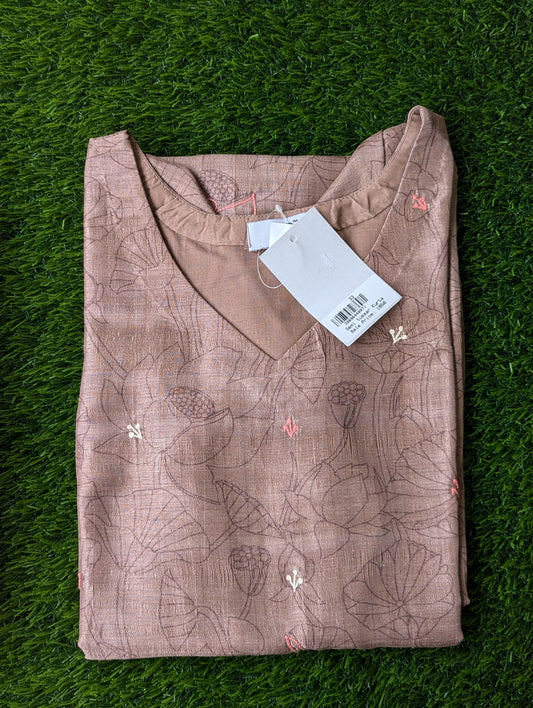 Semi Tussar  Kurti