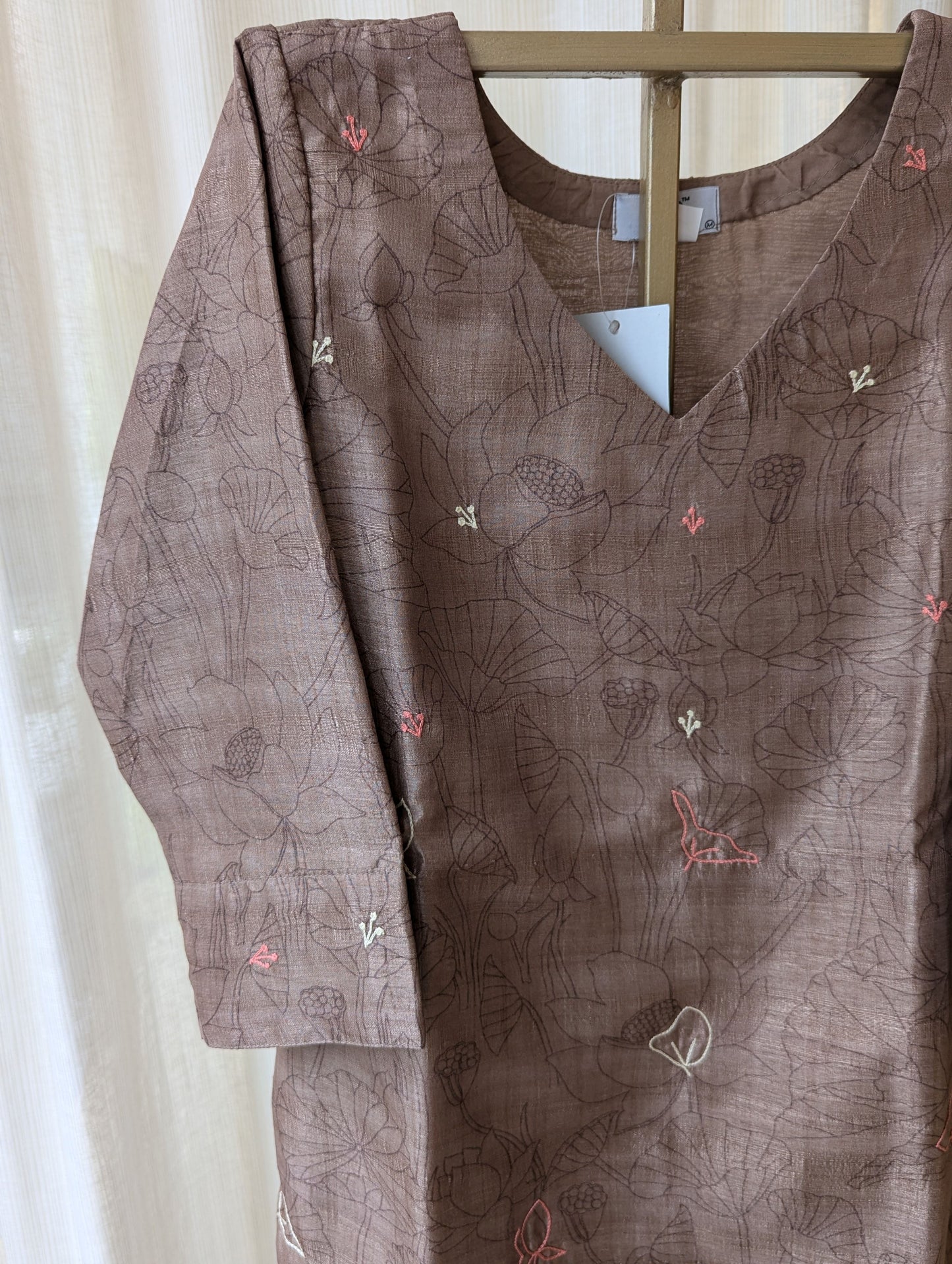 Semi Tussar  Kurti