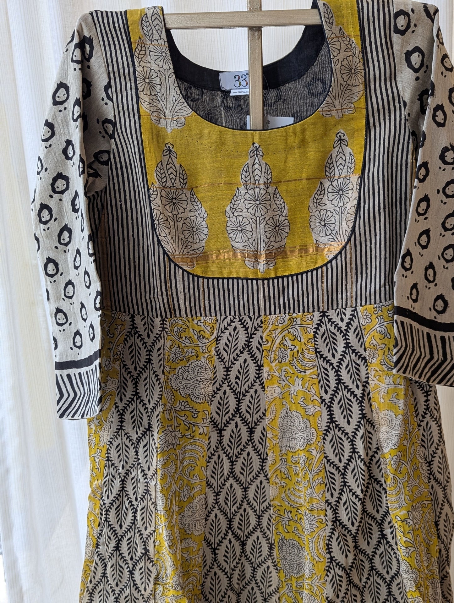 Chanderi Panel Cut dress