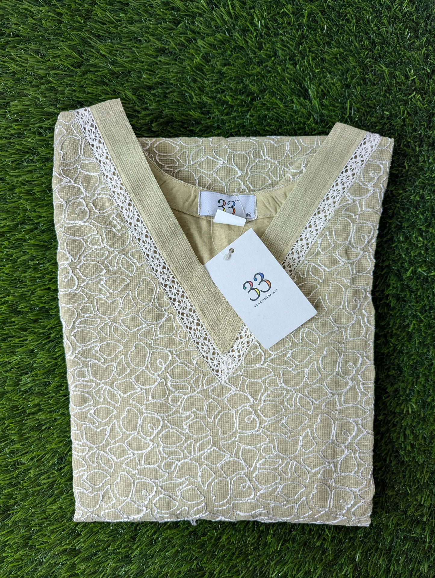 Net Kota Lace  Kurta