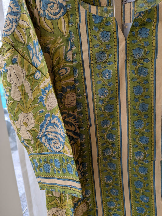 Cotton Green 3 Panel Kurti