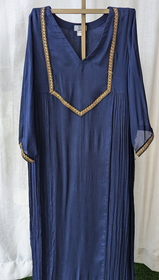 Chinnon Semi Partwear Navy Blue Kurti