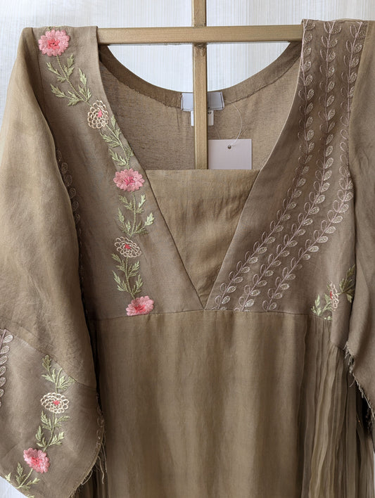 Glass Organza Semi Party Wear Kurti