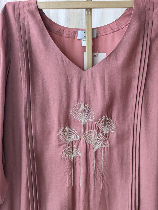 Uppada Silk Onion Pink Semi Party Wear Top