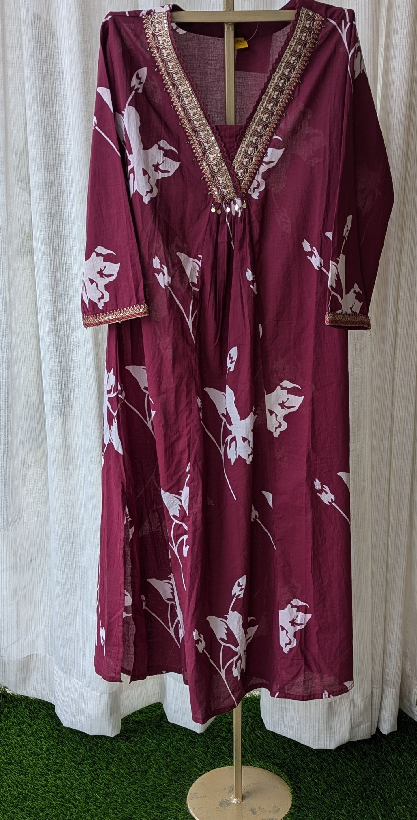 Dark Maroon Three Pieces Set