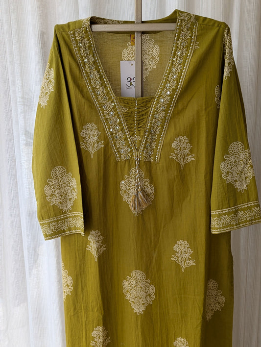 Lemon Green Three Pieces Set