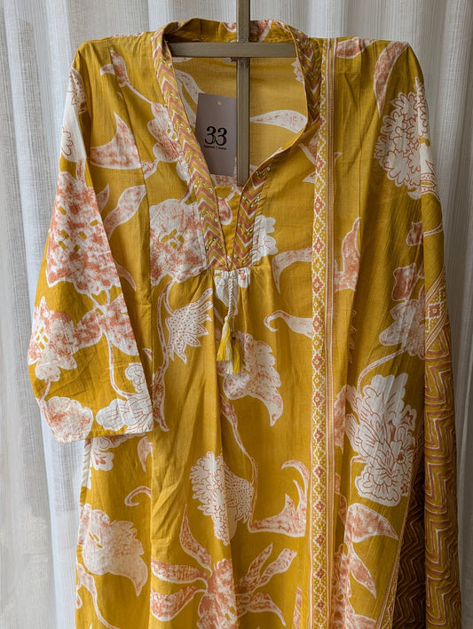 Mustard Yellow  Floral