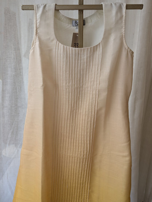 Yellow Ombre Pintuck Dress