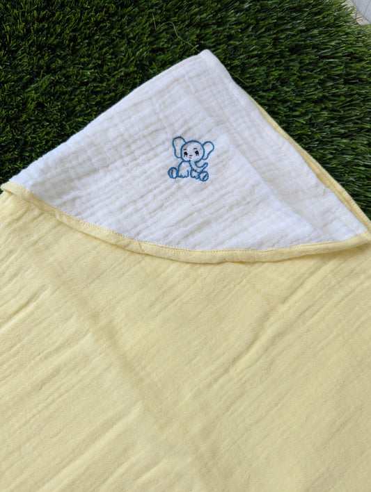New Born  Muslin Embroidery Swaddle