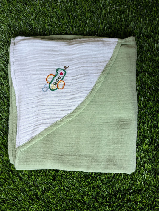 New Born  muslin embr Swaddle