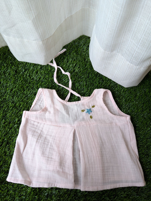 New Born Muslin Embroidery  Dress