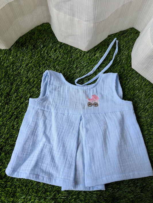 New Born Muslin Embroidery  Dress