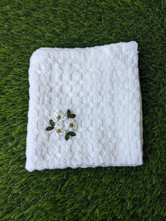 White Waffle Burp Cloth