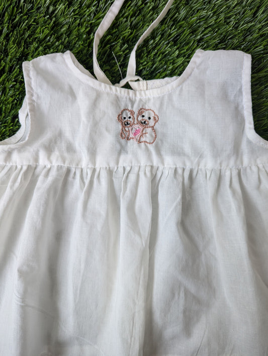 New Born Cotton White Embroidery Dress
