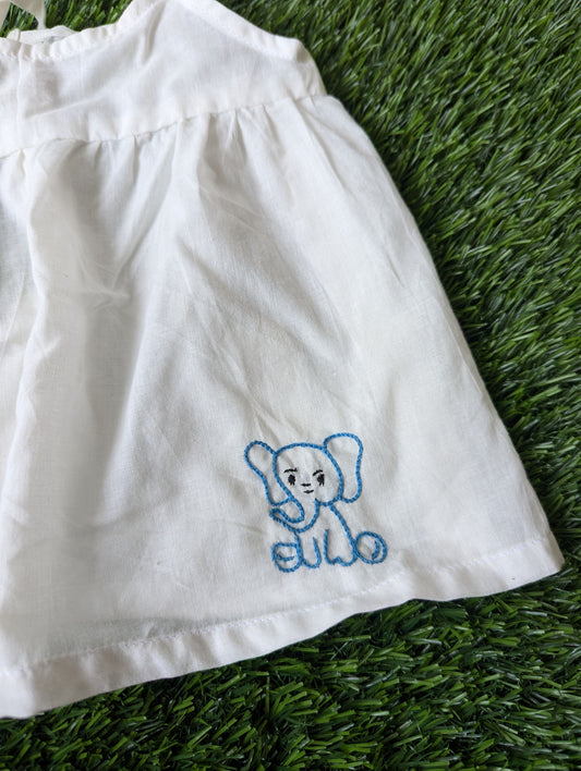 New Born Cotton White Embroidery Dress