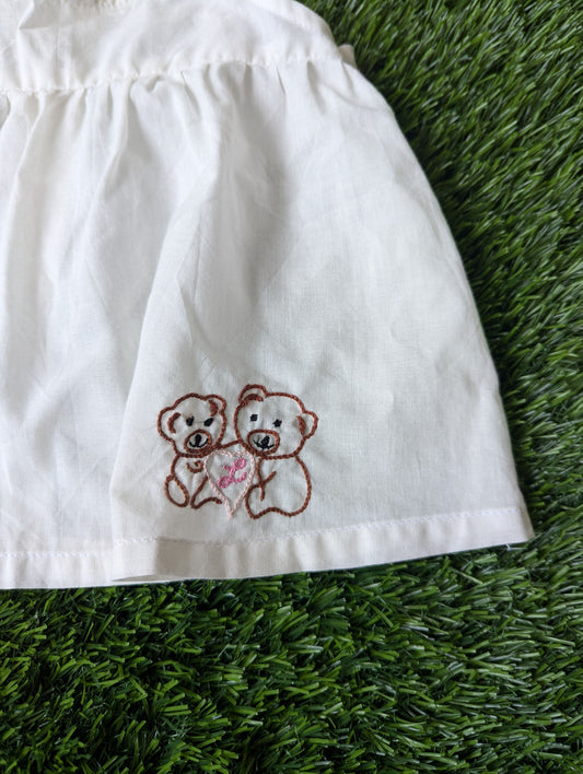 New Born Cotton White Embroidery Dress