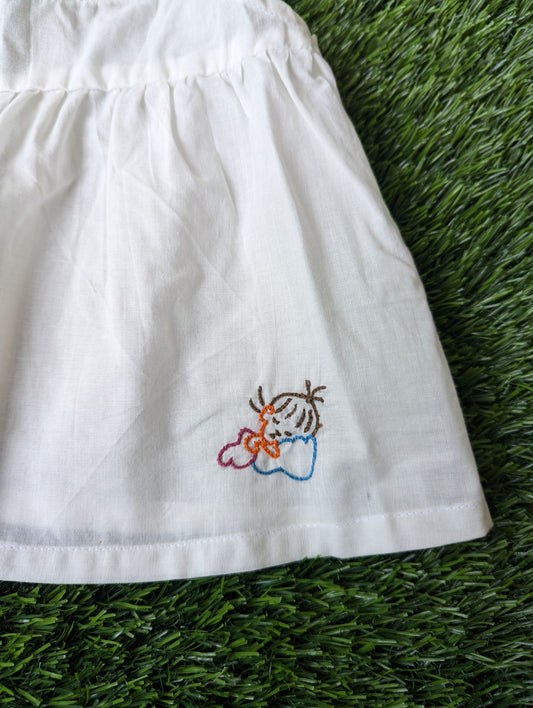New Born Cotton White Embroidery Dress
