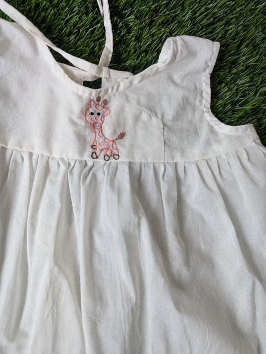 New Born Cotton White Embroidery Dress