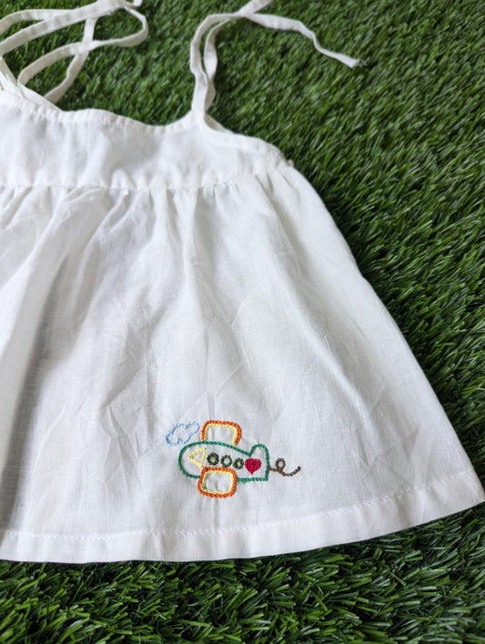 New Born Cotton White Embroidery Dress