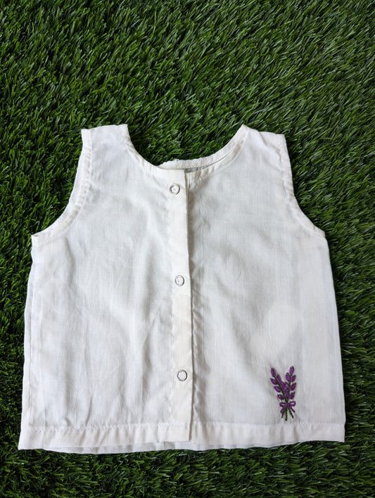 New Born Baby Cotton Embroidery Vest