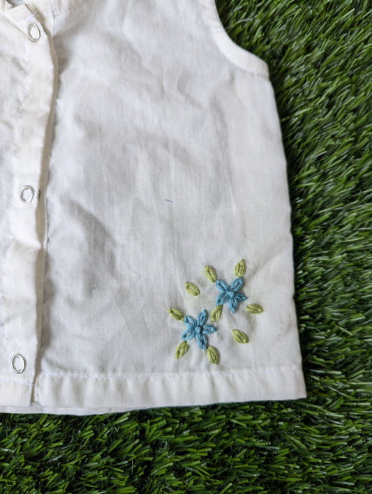 New Born Baby Cotton Embroidery Vest