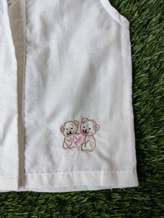 New Born Baby Cotton Embroidery Vest
