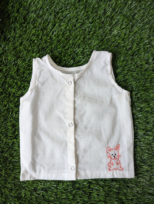 New Born Baby Cotton Embroidery Vest