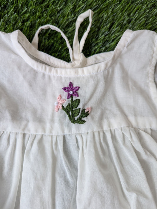 New Born Baby Cotton Embroidery Dress