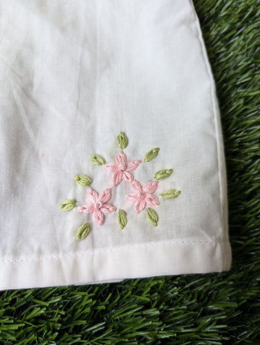 New Born Baby Cotton Embroidery Vest