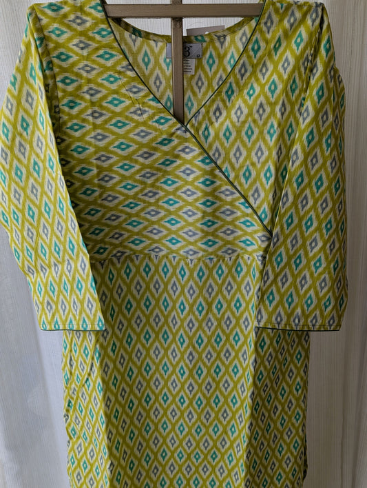 Green Ikat Print