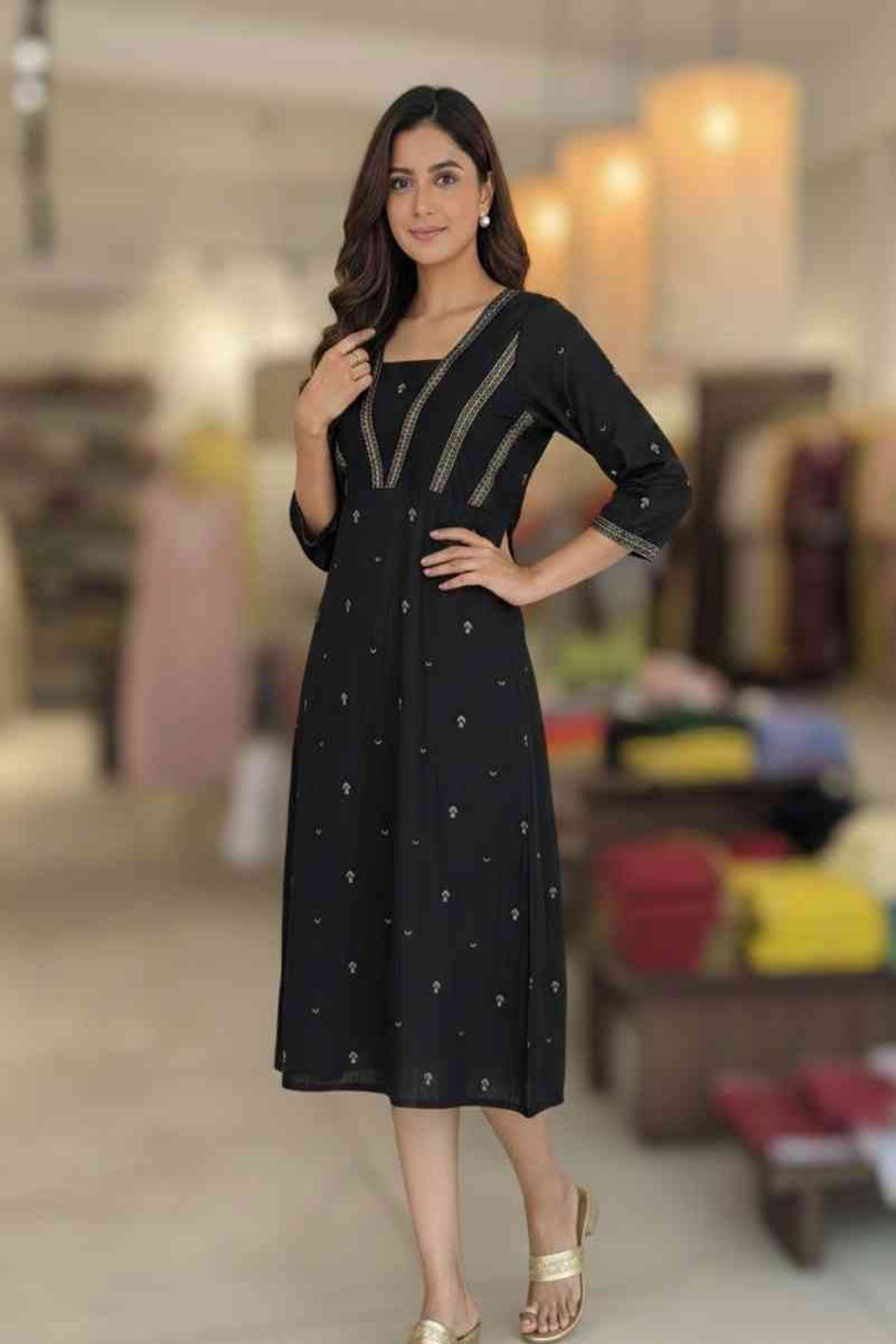 Black Hloom Aline Dress