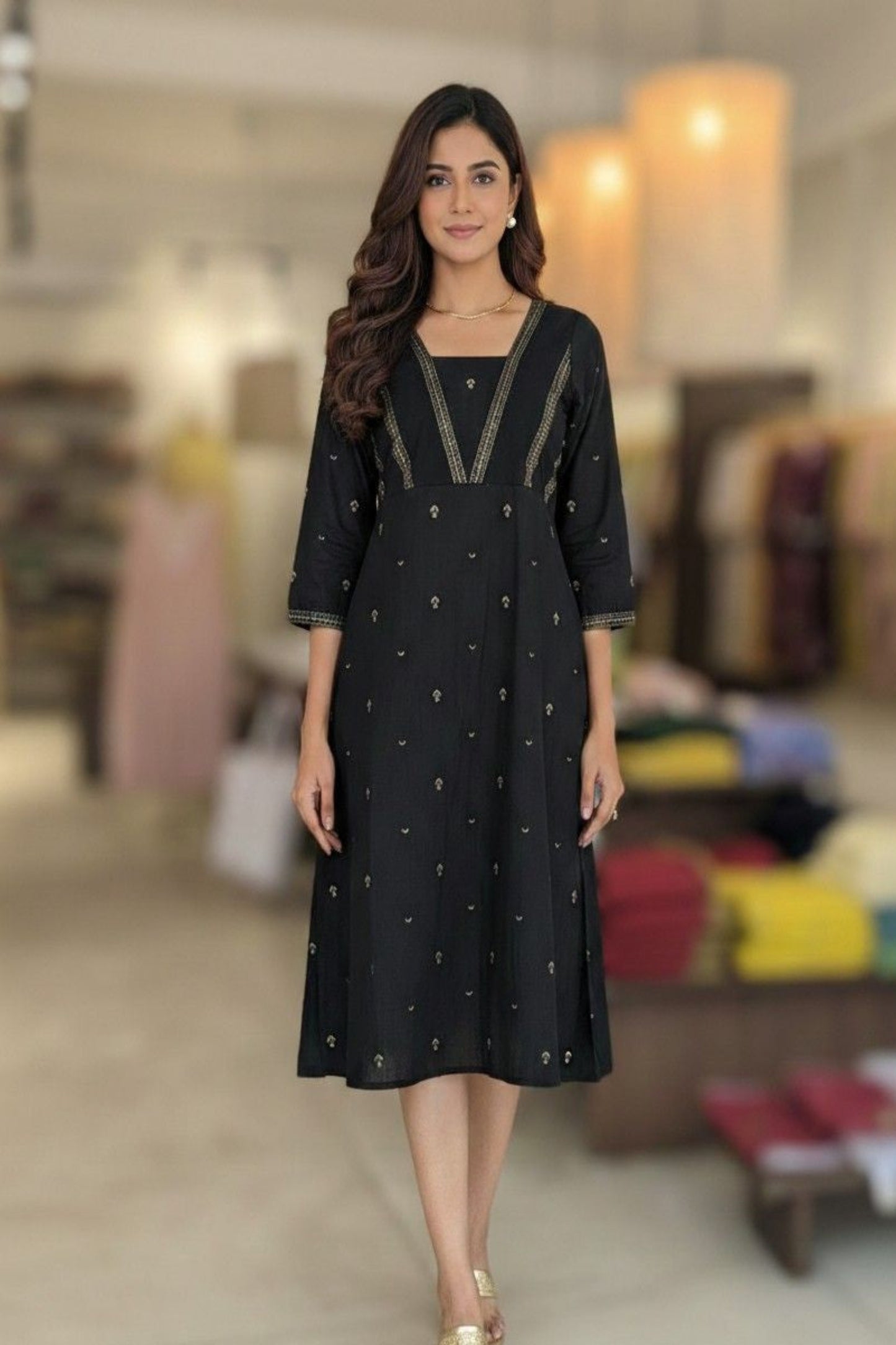 Black Hloom Aline Dress