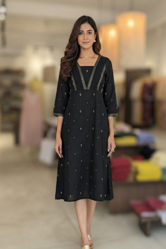 Black Hloom Aline Dress