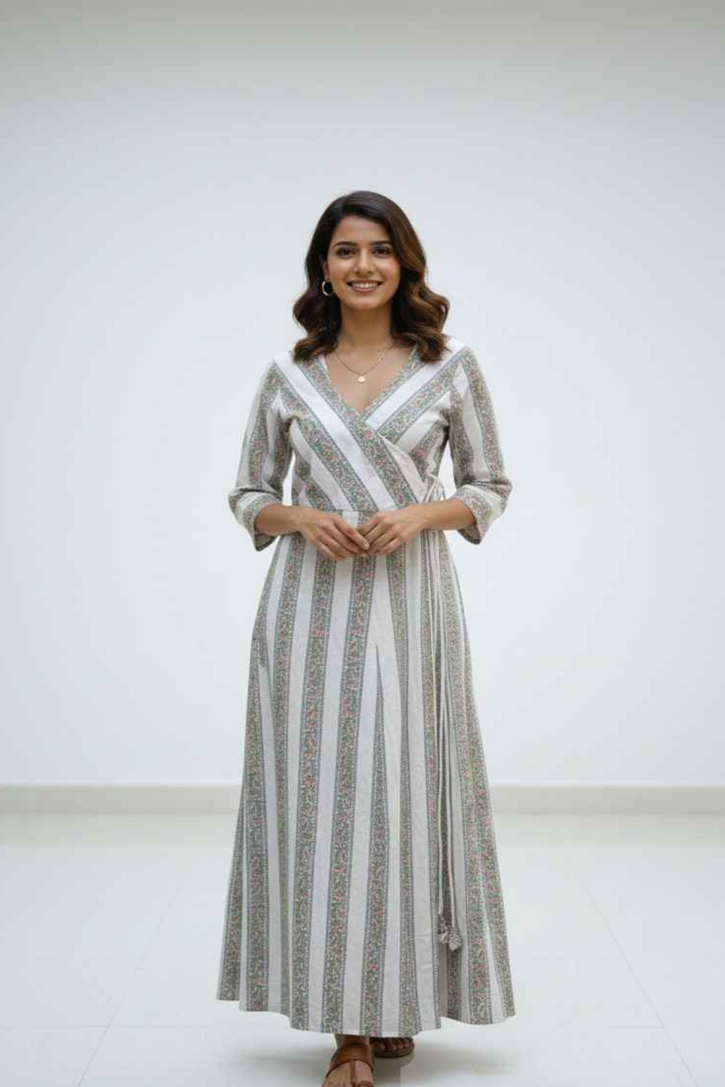 Block Print Stripe Dress