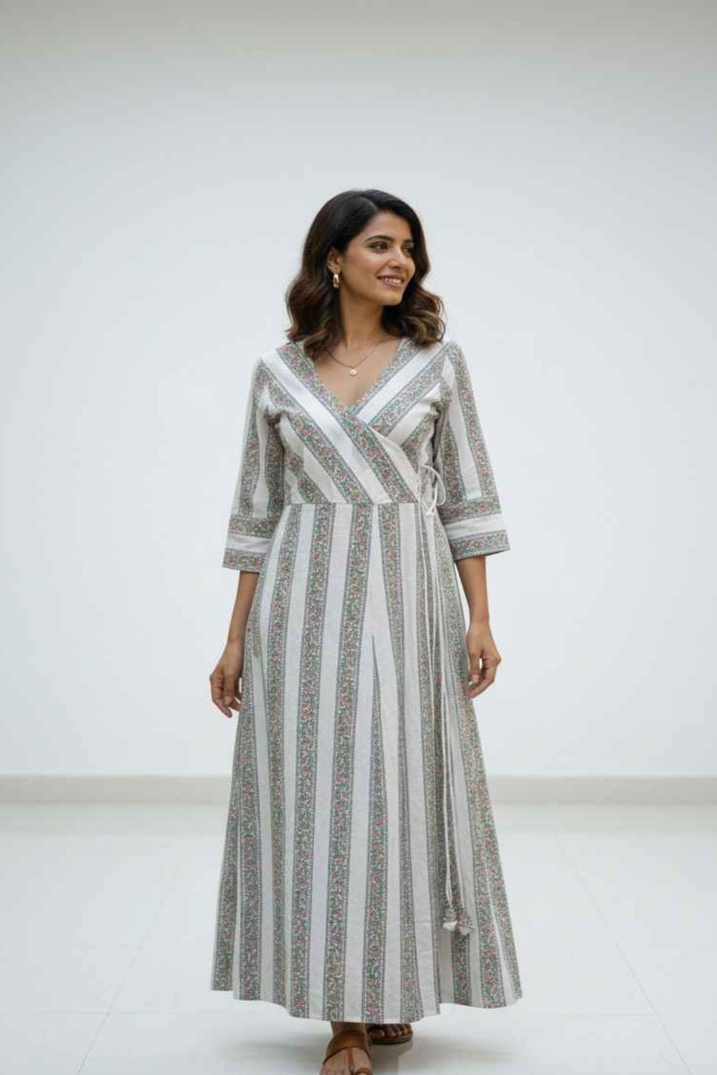 Block Print Stripe Dress