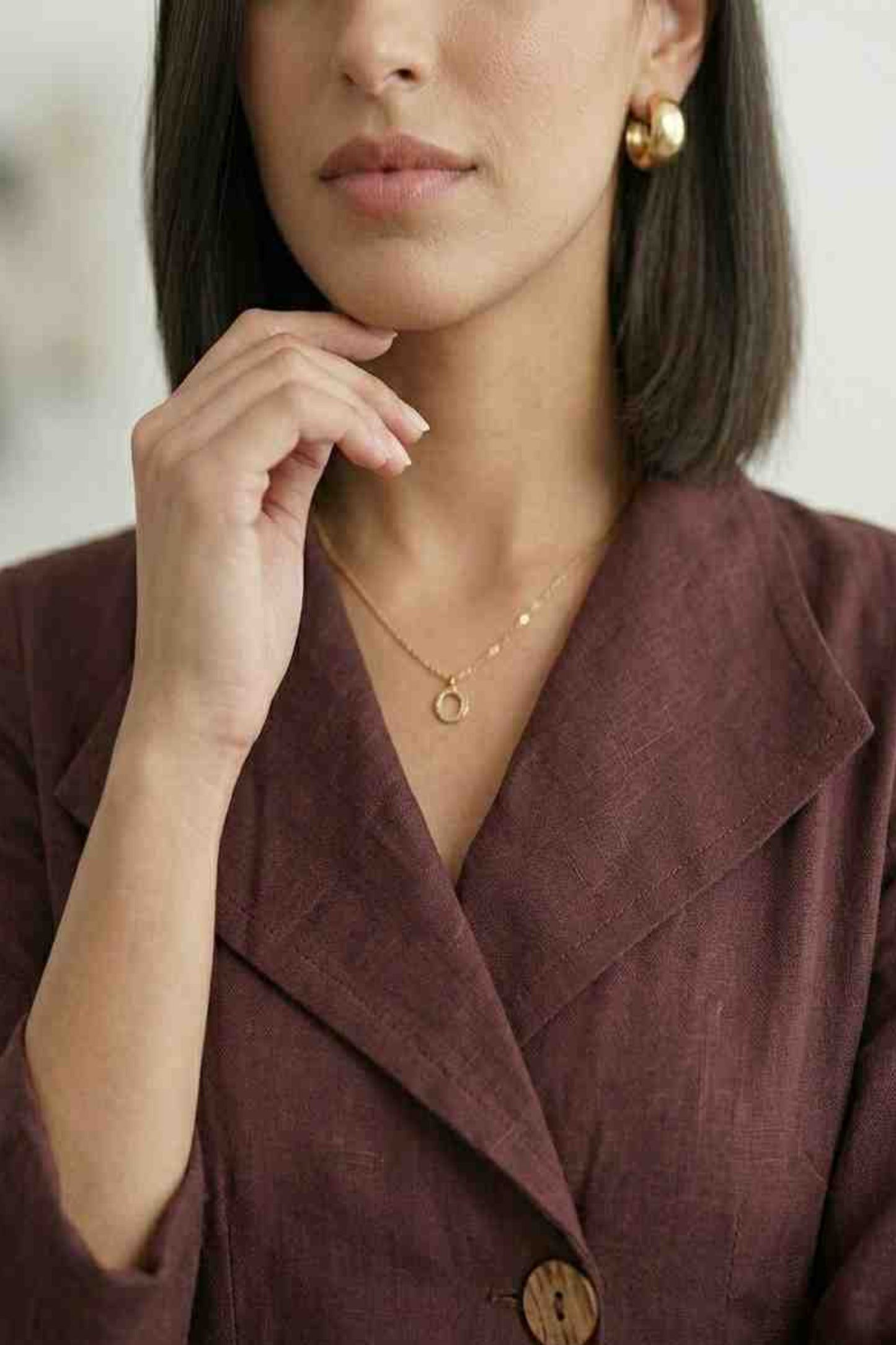 Coffee Aline Shirt Dress