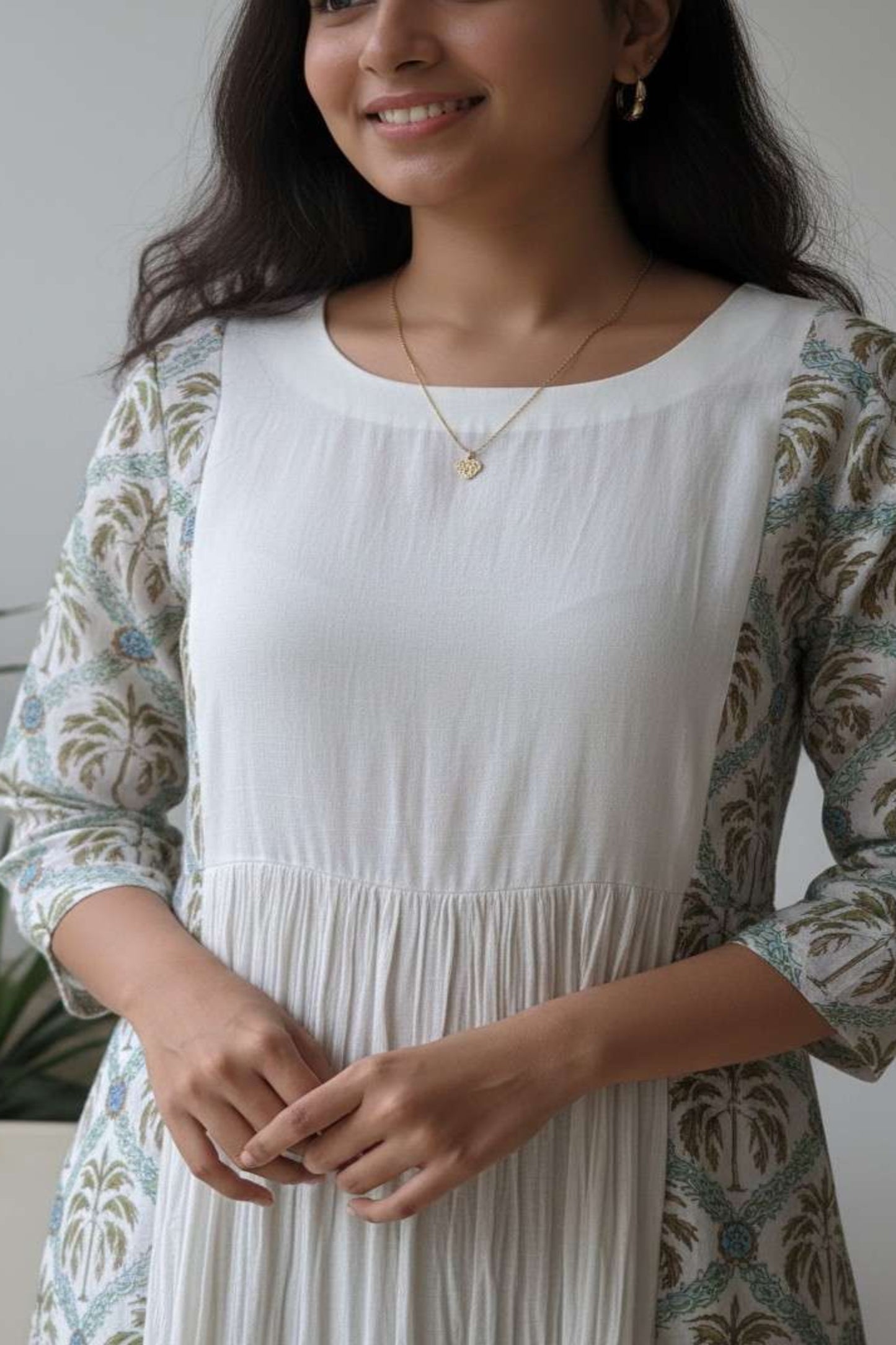 Chanderi Tree Print Dress