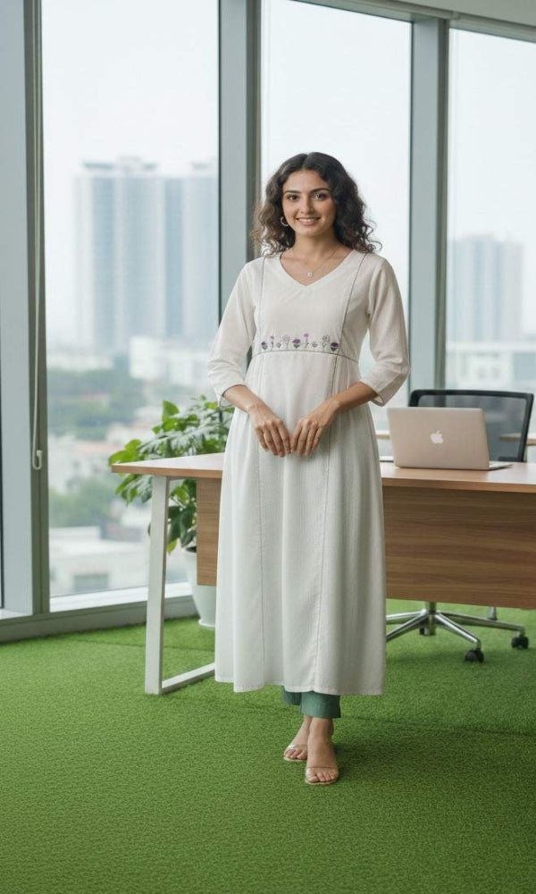 Dhobby Cotton Embr Kurti