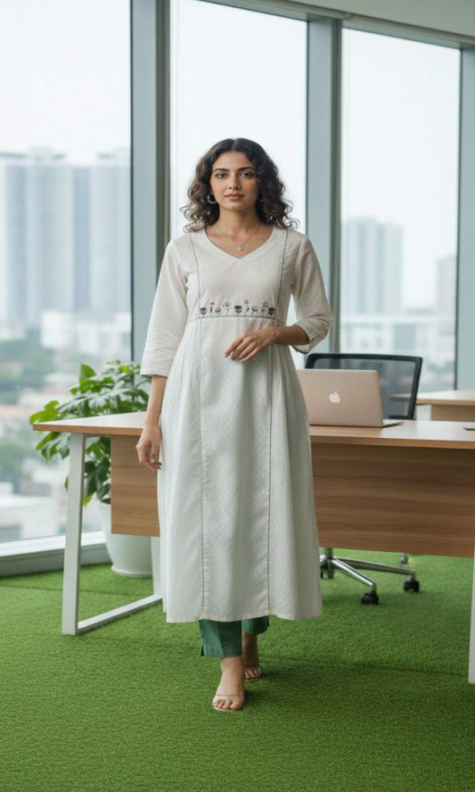 Dhobby Cotton Embr Kurti