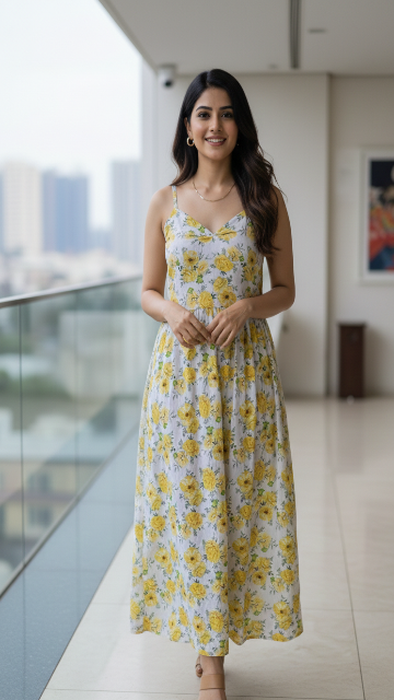 Yellow Floral Dress